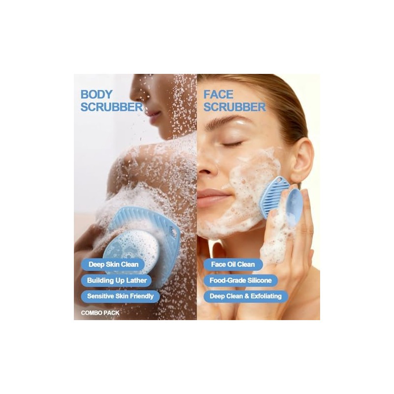 Silicone Face Scrubber, Compact Lightweight Accessory for Travel and Daily