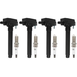 ECCPP ECCPP 4 ignition coils with 4 iridium Spark Plugs,UF648,coils packs,for Jeep Grand,for Cherokee 2011 2012 2013 2014 2015,for Wrangler 2012-2017 &,for Dodge Grand Caravan 2011-2020,V6 3.6L,UF648