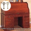 KY-8 (D-1902) Roll Top Desk Antique Brass Plated Hollow Lock