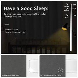 Easy-Going Blackout Curtains for Bedroom, 2 Panels Solid Thermal Insulated Grommet and Noise Reduction Window Drapes, Room Darkening Curtains for Living Room (42x63 in, Gray)