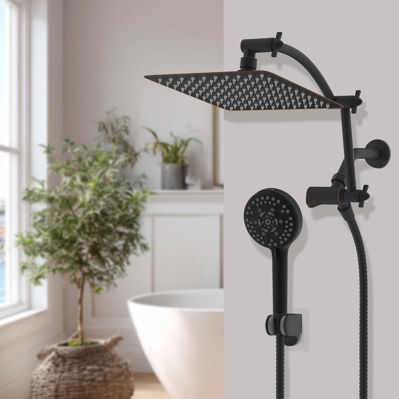 Hibbent All Metal Shower Head, 10'' High Pressure Rain Shower