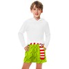 Boys Christmas Green Boxer Shorts Girls Xmas Green Monster Drawstring