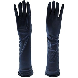 Zac's Alter Ego Adult Women's Ladies Long Satin Gloves 1920s Opera Gloves For Weddings/Ballroom/Valentines/Cosplay Party Costume Accessory Fancy Dress Formal