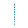 Powder Blue Striped Paper Straws, (10 Count) - Eye-Catching &