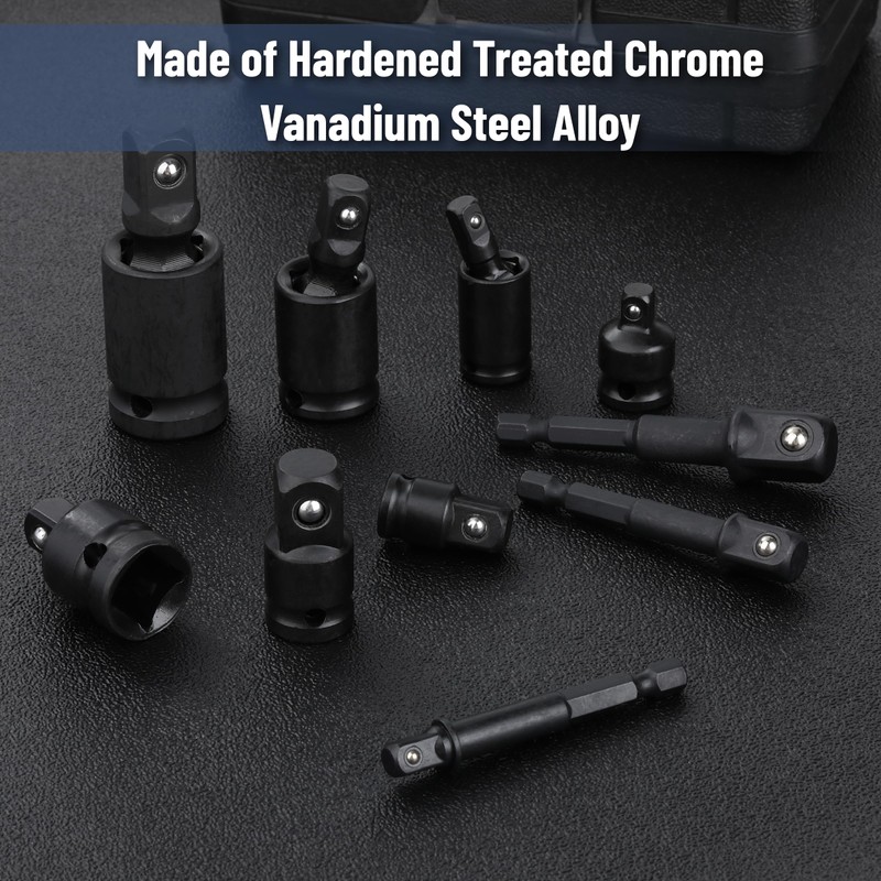 Bates- Impact Socket Adapter and Reducer Set, 10 pcs, 1/4"