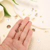 sourcing map 200Pcs Stud Earring Posts, 5mm Stainless Steel Flat