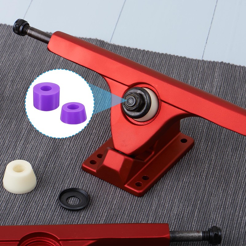 PATIKIL Skateboard-Buchsen, 90A PU Longboard-Truck-Buchsen-Umbausatz für Skateboard-Teile, Lila