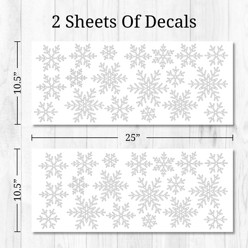 Decalcomania White Snowflakes Wall Decals - Set of 38 Snowflake