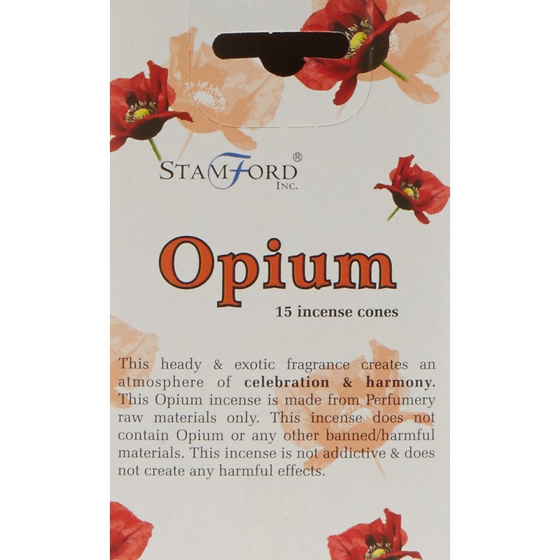Stamford Opium Incense Cones, 15 Cones x 12 Packs