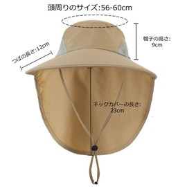Connectile Men's Women's Quick Drying UV Protection Hat, Outdoor Sun Hat, Safari Hat, Summer, Farming Work Hat, Fishing Hat, Khaki
