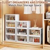 4 Tier Storage Bins with Lids, 23QT Stackable Closet Organizers