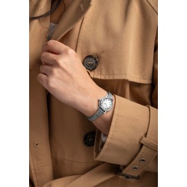 Sekonda Harley 27mm Silver Ladies Easy Reader Classic Quartz Watch with Mineral Glass and Silver Expander Bracelet