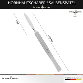 Schwertkrone Dull Scalpel - Professional Callus Scraper, Gel Spatula, Cream Spatula, Ointment Spatula, Stainless Steel, Rustproof, 16.5 cm