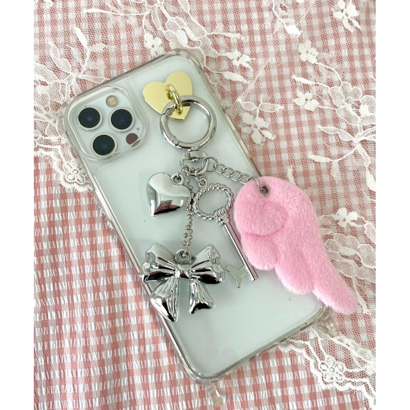 Wigo Angel Wing Keychain for Women, white