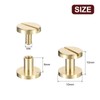 sourcing map 30Pack Brass Chicago Screws, 6x10mm Flat Head Screw