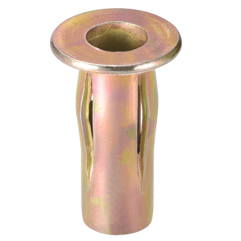 sourcing map Multi-Grip Rivet-Nut, M8 Pre-Bulbed Shank Carbon Steel Color-Zinc-Plated