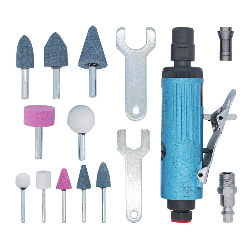 Air Die Grinder Kit With 1/4 and 1/8 inch Collets,