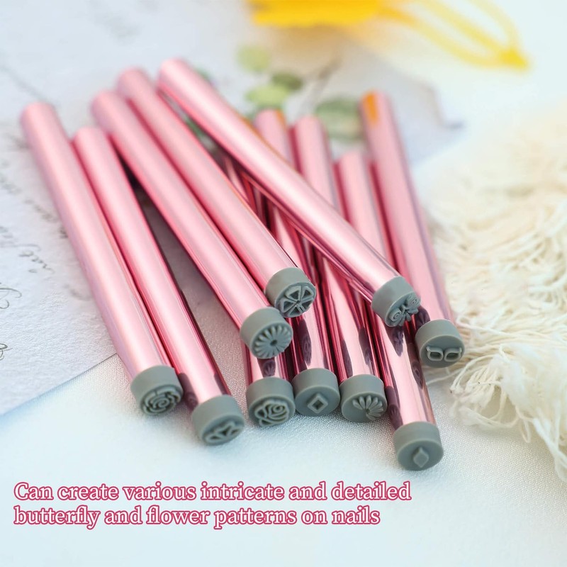 15 PCS Nail Art Stamp Pen Set, Professional DIY Nail