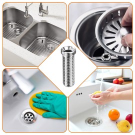 SWTYExt 4 Pieces Hollow Screw Sink 45mm Hollow Screw Stainless Steel Drain Strainer Ø 12mm for Valve Drains with 1.5 inch and 3.5 inch Accessories for Kitchen Sink Basket Strainer Drain Valve