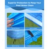 Reinmoson Inflatable Pool Cover Rectangular Fits Pool Under 130" L