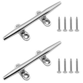 316 Stainless Steel Dock Cleat 6" Open Base Boat Cleat with Screws (2 Pack),for Boat or Home Decoration