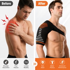Compression Shoulder Support Brace for Daily Stability – Breathable Adjustable Knit Sleeve for Sports, Work and Recovery Routines