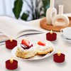 Tea Candles Handmade Clear Cup Apple Scented Smokeless 24 Pack