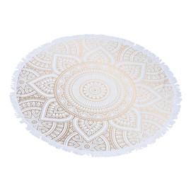 BESPORTBLE Round Beach Towel Mandala Spiritual Cloth Beach Blanket Mandala Tapestry Indian Picnic Table Cover Beach Towel Blanket for Wall Plain Round Cloth Nursery