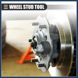 INFINAUTO Universal Wheel Stud Installer Tool, Wheel Bolt Installer, M12x1.25 M12x1.5 M14x1.5, Iron, with 3/4" Hex Wheel Lug Nuts, Silver Tone, 1 Set Stylish Design