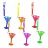 Lecute 6 Collares Copa Martini Neon Shot Fiesta Batucada Mardi