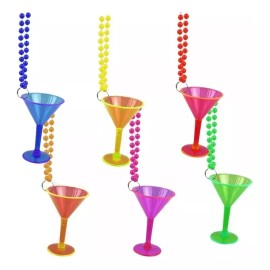 Lecute 6 Collares Copa Martini Neon Shot Fiesta Batucada Mardi