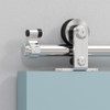 AONAYIOA 4FT Top Mount Sliding Barn Door Hardware Kit, Stainless