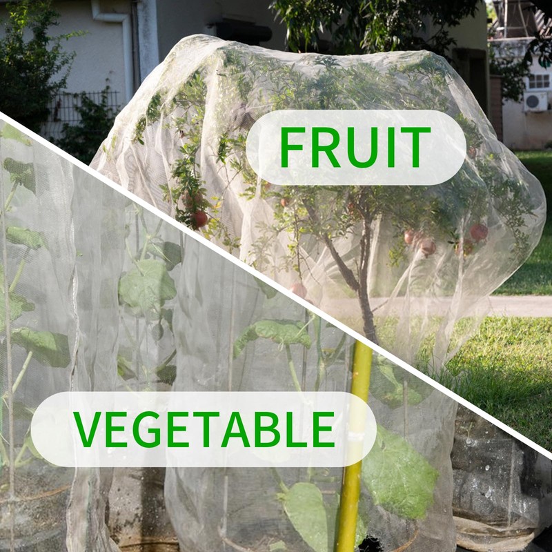 Large Fruit Tree Netting, Cookmaster 10x10Ft Insect Bird Barrier Netting