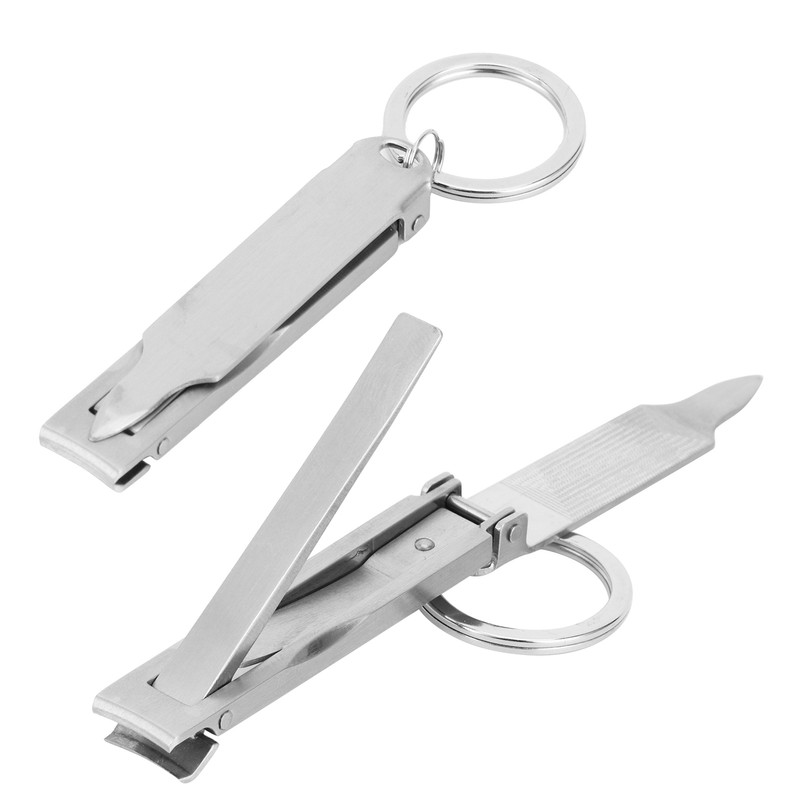Portable Stainless Steel Nail Clipper Foldable Nail Cutter Trimmer File