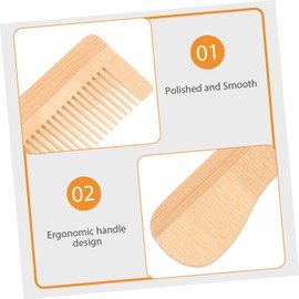 Beavorty Bamboo Hair Comb Set 4pcs Wooden Hair Combs for Women Travel Daily Use