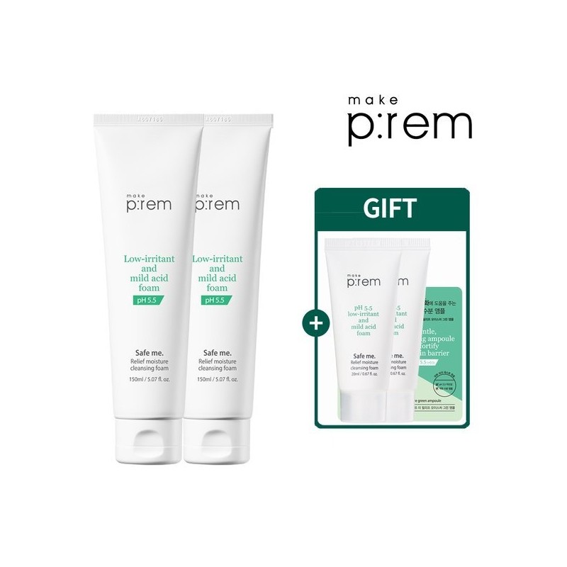 Makeprem 메이크프렘 세이프 미 모이스처 클렌징 폼 170ml 1+1+(랜덤)선크림20m... Makeprem
