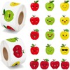 500 Pcs Apples Roll Stickers 16 Designs Lovely Fruit Sticker