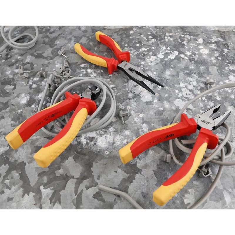 C.K AVit AV06051 Pliers Set, 1000V VDE,Red