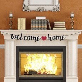 1 PCS Welcome Home Banners Decoration Welcome Back Party Sign Decors for Homecoming Housewarming New Home Party Decorations