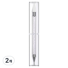 Funny Nail high-end crystal stone picker, white, 2 pieces / 퍼니네일 고급형 크리스탈 스톤피커, 화이트, 2개