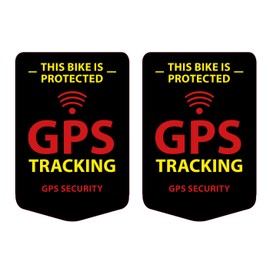 GPS Tracking 2 Pieces Stickers for the Bicycle, Bike Sticker, Black, Weatherproof, UV-Resistant