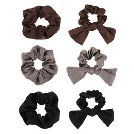 6 Stück Satin Haargummi Scrunchie Mehrfarbige Seiden Haargummis für Tägliche Scrunchies Seide Weiches Material Langfristiges Tragen Ohne Ziehen an den Haaren