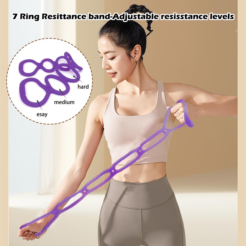 7 Ring Adjustable Loop Resistance Bands for Working Out Walk