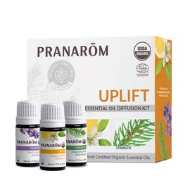 Pranarom - Uplift Diffusion Essential Oil Set (3-Pack of 5ml) - 100% Pure Natural Therapeutic Grade Essential Oil | USDA and ECOCERT Certified Organic