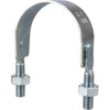 TRUSCO TSGPBD25A U-Band for SGP Tubes, Steel, Nominal Diameter 1.0 inches (25 mm), Thread Diameter 0.1 inches (3/8 mm)