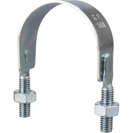 TRUSCO TSGPBD25A U-Band for SGP Tubes, Steel, Nominal Diameter 1.0 inches (25 mm), Thread Diameter 0.1 inches (3/8 mm)