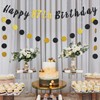 LASKYER Happy 65th Birthday Bunting Banner with Black & Gold