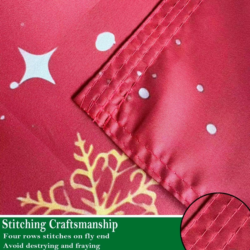 Merry Christmas Tree Flags 3x5 Outdoor Double Sided- Xmas Pine