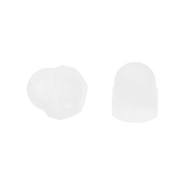 sourcing map M6x1.0 Acorn Cap Nuts, 100Pcs Nylon Dome Cap Head Acorn Nut Hardware Nuts for Bolt Cover, White