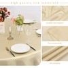 REWOMC 12 Pack Champagne Round Tablecloth, 108 Inch Silky Satin